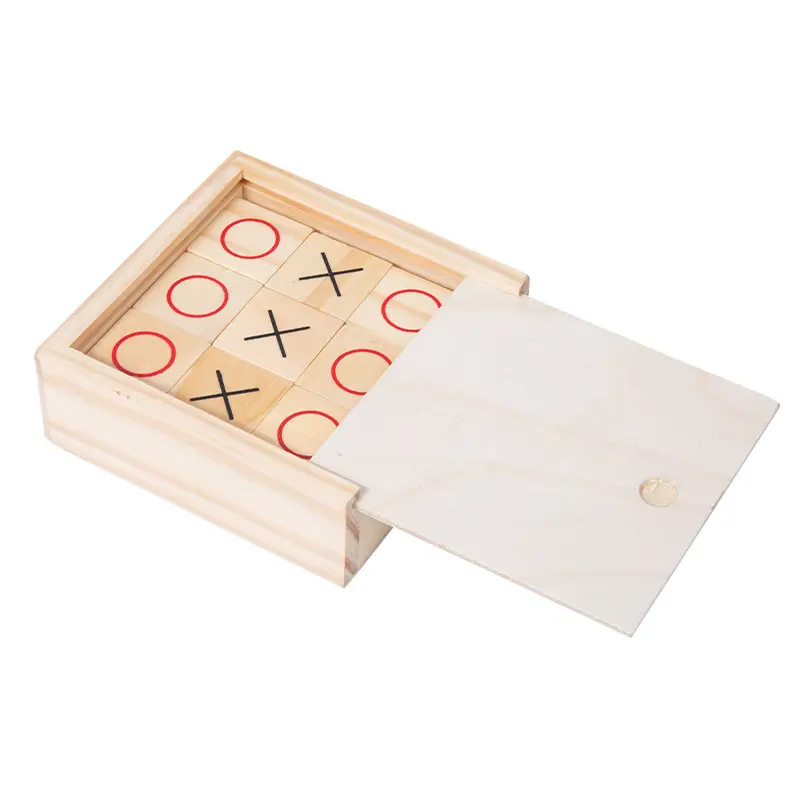 Brinquedo de mesa de tabuleiro de madeira, brinquedo pequeno tic-tac-toe de jogo para festa infantil, decoração do quarto