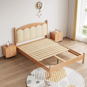 Solid Wood Children's <b>Bed</b> 1.5M <b>Single</b> <b>Bed</b> For Kids Bedroom Furniture Durable Beech Wood Design - Product Image 3