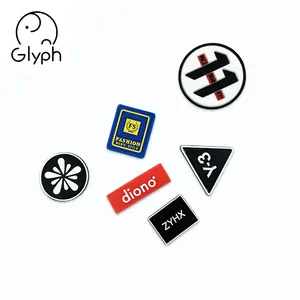 Custom 3d soft Silicone labels Rubber tags for clothing