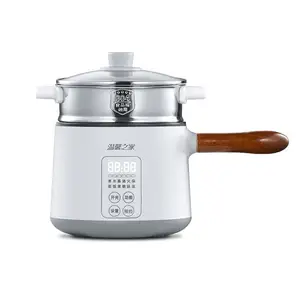 Multifunction Mini Electric Cooking Noodles Pot 1.8L Portable Hot Pot with Non Stick Coating