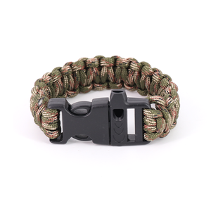 Pulsera portátil de supervivencia al aire libre camuflaje silbato estilo Camo plástico Paracord viajar senderismo escalada barbacoa <span class=keywords><strong>Camping</strong></span> - Product Image 1