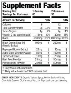 OEM cao cấp hạt giống màu đen dầu Gummies với mật ong miễn dịch hỗ trợ chất chống oxy hóa cho tóc móng tay da tim sức khỏe - Product Image 2