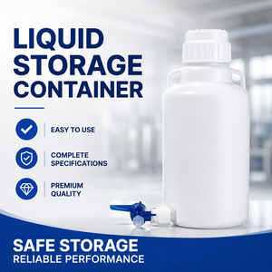 Contenedor de Plástico para Almacenamiento de Agua con Grifo, Botella para Agua Pura, Tanque para Agua Destilada con Salida Inferior, Cubeta para Recolección de Aguas Residuales - Product Image 1