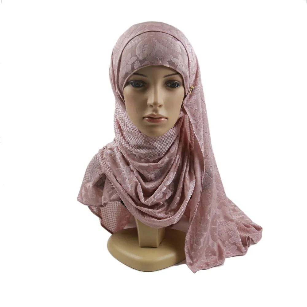 Bán Buôn Thiết Kế Mới Cotton Tudung Bawal In Hijab Đan Hoa Jacquard Khăn Cho Phụ Nữ Hồi Giáo