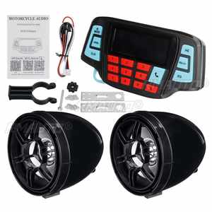 Système audio Bluetooth pour moto, haut-parleurs de studio, radio FM, lecteur MP3, scooter, VTT, télécommande, alarme, haut-parleur - Product Image 4