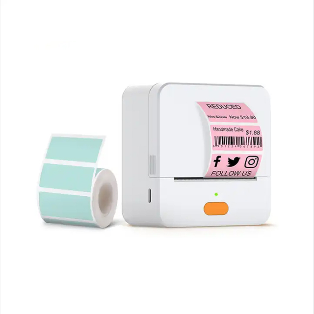 Mini Gift Label Printer BT Wireless Compact Portable and Easy-To-Use Label Maker Barcode Self-adhesive Sticker Printer