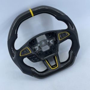 Volant en fibre de carbone véritable avec poignées pour pouces pour <span class=keywords><strong>Ford</strong></span> <span class=keywords><strong>Focus</strong></span> <span class=keywords><strong>MK3</strong></span>/<span class=keywords><strong>MK3</strong></span> RS/<span class=keywords><strong>MK3</strong></span> <span class=keywords><strong>ST</strong></span>/SE 2015 2016 <span class=keywords><strong>2017</strong></span> 2018 - Product Image 3