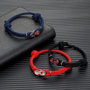 Minimalist <b>Adjustable</b> 2 Layers Milan Ropes Men's Trendy Outdoor Sports String <b>Bracelets</b> Wholesale - Product Image 1