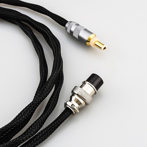 Cable de alimentación CC plateado, conector de aviación GX16-2 pines a 5.5x2.1 / 5.5x2.5, cable de alimentación mejorado - Product Image 3