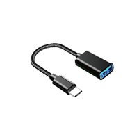 Cable Adaptador OTG Tipo C a USB 3.0 Trenzado Personalizado, Transferencia de Datos de Alta Velocidad para Teléfono Android, Laptop, Tablet, Memoria USB