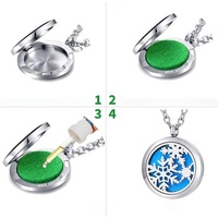 Collier en acier inoxydable style Europe-Amérique, pendentif d'aromathérapie évidé électroplaqué, stock usine Weisen, pour le commerce extérieur