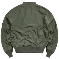 Blouson Bomber Homme Luxe MA1 Style Baseball Américain Rétro Rembourré Col Montant Fermeture Éclair Lisse Automne