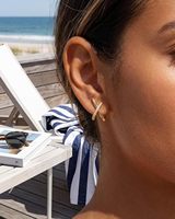 Boucles d'oreilles tendance en or 14 carats pour femme, délicates, simples, minimalistes, en zircone cubique, hypoallergéniques, cadeau