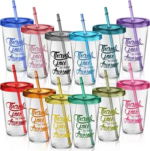 Custom Logo 20z Thanksgiving Day Reusable Cold acrylic Cup Mug Tumbler With Straw and Lid Coffee Milk