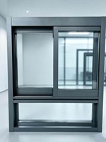 Fenêtre coulissante moderne en aluminium certifiée CE YATTON, design horizontal en acier inoxydable, fonction coupe-vent pour chambres et villas