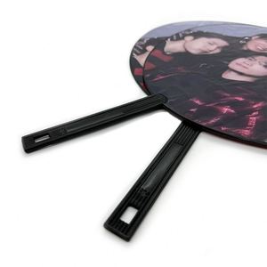 Abanico de mano Kpop circular transparente de plástico con forma de corazón, impreso por ambos lados, personalizado al por mayor para colección de ídolos - Product Image 5