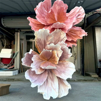 Fleur artificielle géante réaliste faite à la main Muwei, décoration florale sur pied pour Thanksgiving, mariage, toile de fond de scène