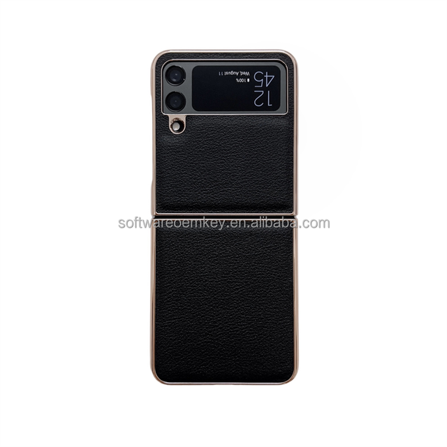 High Quality Nano Plating Sea Wave Case Shockproof Flip Back Cover for Samsung Galaxy Z Flip 4
