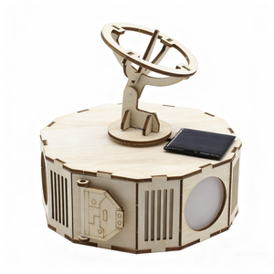 Kit de communication DIY en bois à énergie solaire pour enfants de 7 à 9 ans – Modèle de jouet scientifique éducatif - Product Image 1