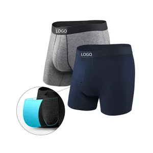 Calzoncillos bóxer de algodón personalizados para hombre al por mayor, ropa interior de diseñador, Bóxer cómodo para hombre