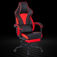 Chaise d'ordinateur, chaise de bureau à domicile, chaise de dortoir, chaise de jeu, chaise de sport électronique, inclinable, pivotante, réglable, en cuir, base à 5 étoiles, compétitive, 938