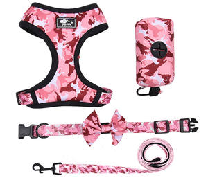 Aksesori hewan peliharaan mewah kustom kamuflase baru tali kerah set <span class=keywords><strong>harness</strong></span> anjing <span class=keywords><strong>harness</strong></span> anjing yang dapat disesuaikan tali dan <span class=keywords><strong>harness</strong></span> hewan peliharaan - Product Image 1
