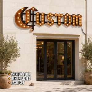 Lettres lumineuses personnalisées rétro à ampoules pour enseigne, lettrage mural intérieur pour pizzeria et <span class=keywords><strong>restaurant</strong></span>, lettres lumineuses décoratives - Product Image 3