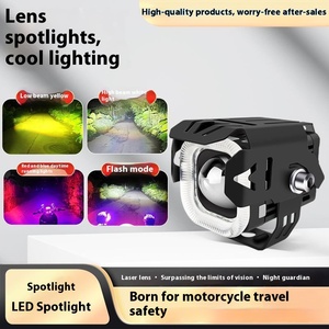 . 	 Luces Auxiliares LED para Motocicleta, Faros Antiniebla de Alta Potencia de 60W con Ojos de Ángel - Product Image 4