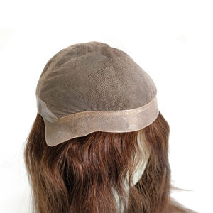 Perruques pour femmes <span class=keywords><strong>en</strong></span> cheveux humains vierges naturels longs, avec dentelle française transparente respirante, fabrication artisanale - Product Image 2