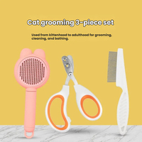 Kit de Toilettage Portable pour Animaux – Brosse Autonettoyante Sûre pour Chiens et Chats, Écologique, Anti-Peluches, avec Coupe-Ongles pour Poils Longs/Courts