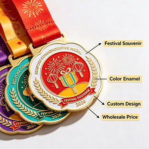 Médailles commémoratives sur mesure, souvenirs personnalisés pour les festivals, médailles de récompense en métal personnalisées avec ruban, prix de gros - Product Image 3