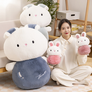 Dễ Thương Thỏ sang trọng đồ chơi động vật mềm gạo bóng thỏ Gối ngủ đồng hành búp bê Quà Tặng trẻ em mua số lượng lớn - Product Image 6