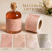 Étiquettes de bouteilles de vin de luxe personnalisées, autocollantes, imperméables, en papier texturé, avec dorure à chaud et découpe, pour emballage de vin
