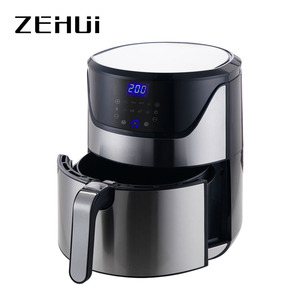Cuisinière électrique multifonctionnelle à double panier en acier inoxydable pour la maison, contrôle numérique, friteuse à <span class=keywords><strong>air</strong></span> saine sans huile, capacité de 6 L, 1800 W - Product Image 5