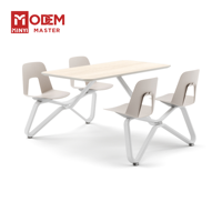 MINYI BOW Ensemble de chaises de table à manger 4 places Mobilier scolaire en bois pour cafétéria Salles à manger cantines