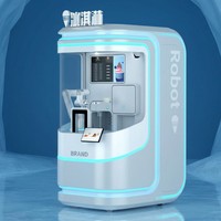 Máquina Expendedora de Café Robótica, Máquina Expendedora Combinada de Helado Suave de Alta Calidad Totalmente Automática con Lector de Tarjetas