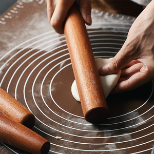 Gỗ Không Dính Trang Trí Sapele Gỗ Pháp Cán Ghim Cho Baking Pie Lớp Vỏ Cookie Pastry Pizza <span class=keywords><strong>Dough</strong></span> - Product Image 5