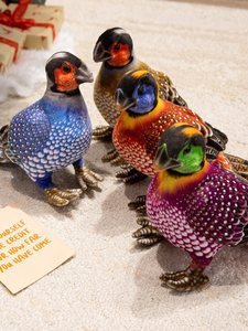 प्यारा तीन आयामी फ्लैनेल सुपर सॉफ्ट भारित प्लश गिनी फोल पक्षी गुड़िया आभूषण pp कपास भरने वाले पशु खिलौना के साथ - Product Image 6