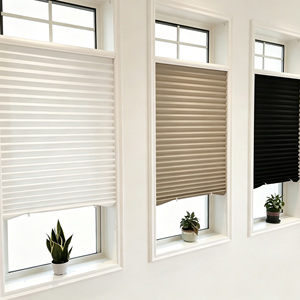 No-Drill Peel and <strong>Stick</strong> Pleated <strong>Blinds</strong>, Thermal Insulated Cellular Shades windows <strong>Blinds</strong> Custom Size for Rental Easy Install - Product Image 1