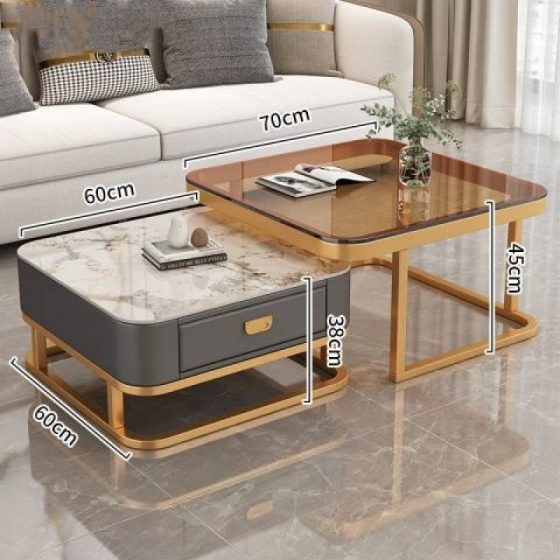 Cadre doré, meuble gris, 60 lumières, verre à thé Philippe 70.