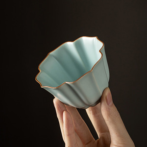 Ru Ware <b>Teacup</b> Single Ceramic Crackle Pattern Kung Fu Tea Bowl Personal Use - Product Image 2