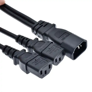 13A 250V H05VV-F 1.0MM2 C14 à C13 Y répartiteur de branche cordon d'alimentation moniteur d'ordinateur TV cordon d'alimentation de remplacement - Product Image 1