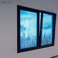 Ventanas Abatibles y Oscilobatientes de PVC/UPVC Minimalistas Personalizadas para Hoteles Fuson, Ventana de Doble Acristalamiento