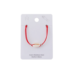 Red Elastic Seashell <b>Bracelet</b> Stainless Steel Handmade Fashion Jewelry - Product Image 2