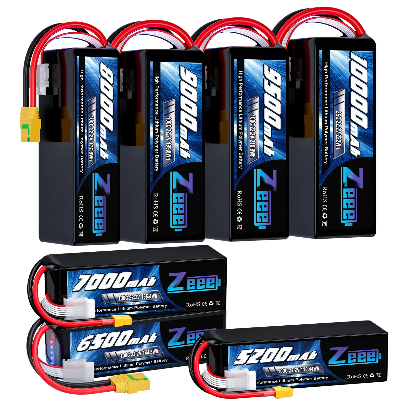 Zeee 6S FPV Battery 5200/6000/6500/7000/7500/8000/9000/9500/10000mah 6S lipo FPV battery Drone battery