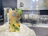 Vitrail artistique solide de style européen, verre coloré pour la protection de la vie privée, décoration écologique pour la maison, le bureau, l'hôtel, la villa