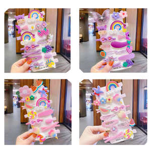 Set di 14 Fermagli per Capelli alla Moda per Bambina, Graziose Mollette per Bambini con Fiori, Farfalle, Frutta e Caramelle, <span class=keywords><strong>Accessori</strong></span> per Capelli da Principessa - Product Image 2