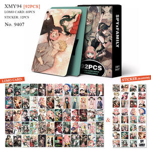 70 styles, 92 pièces/<span class=keywords><strong>ensemble</strong></span>, Jujutsu Kaisen, Demon Slayer, Luffy, Dan Da Dan, Frieren, collection de <span class=keywords><strong>photos</strong></span> de personnages, papier d'art, carte Lomo d'anime - Product Image 2