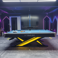 Table de billard professionnelle 9FT de qualité tournoi, cadre en bois massif, poches en cuir, retour de balles, plateau en ardoise, pour usage domestique et commercial, livraison gratuite