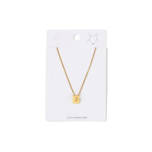 Collier en acier inoxydable avec pendentif lettre G 12x14cm, bijoux à la mode - Product Image 1